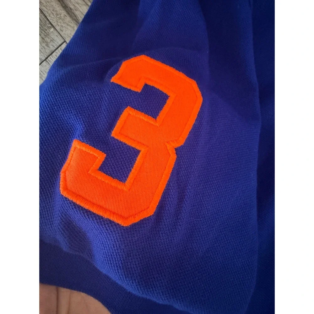 Polo Ralph Lauren Polo Shirt XXL Blue Orange Big Pony Preppy Sporty